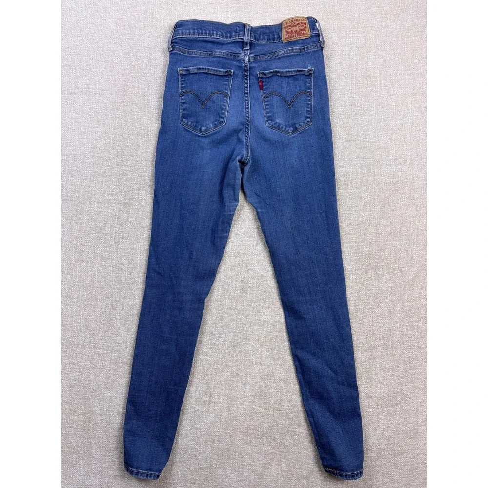 Levis 720 High Rise Super Skinny Jeans Medium Wash Blue Denim Womens 27